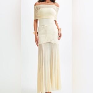 Elegant Cream Maxi Skirt